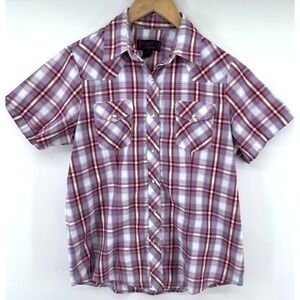 Cowgirl Legend Women's Shirt Size L Western Multicolor Pearl Snap Short Sleeve